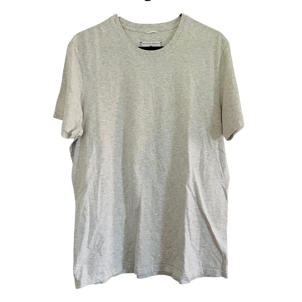 READ Reigning Champ T-Shirt Heather Grey Pima Cotton Mens XL Athleisure Casual
